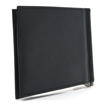 Prada Saffiano Money Clip Bi-Fold Wallet Black 4 of 7