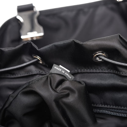 Prada Tessuto Nylon Impunturato Double Buckle Backpack Baltico Black 7 of 8