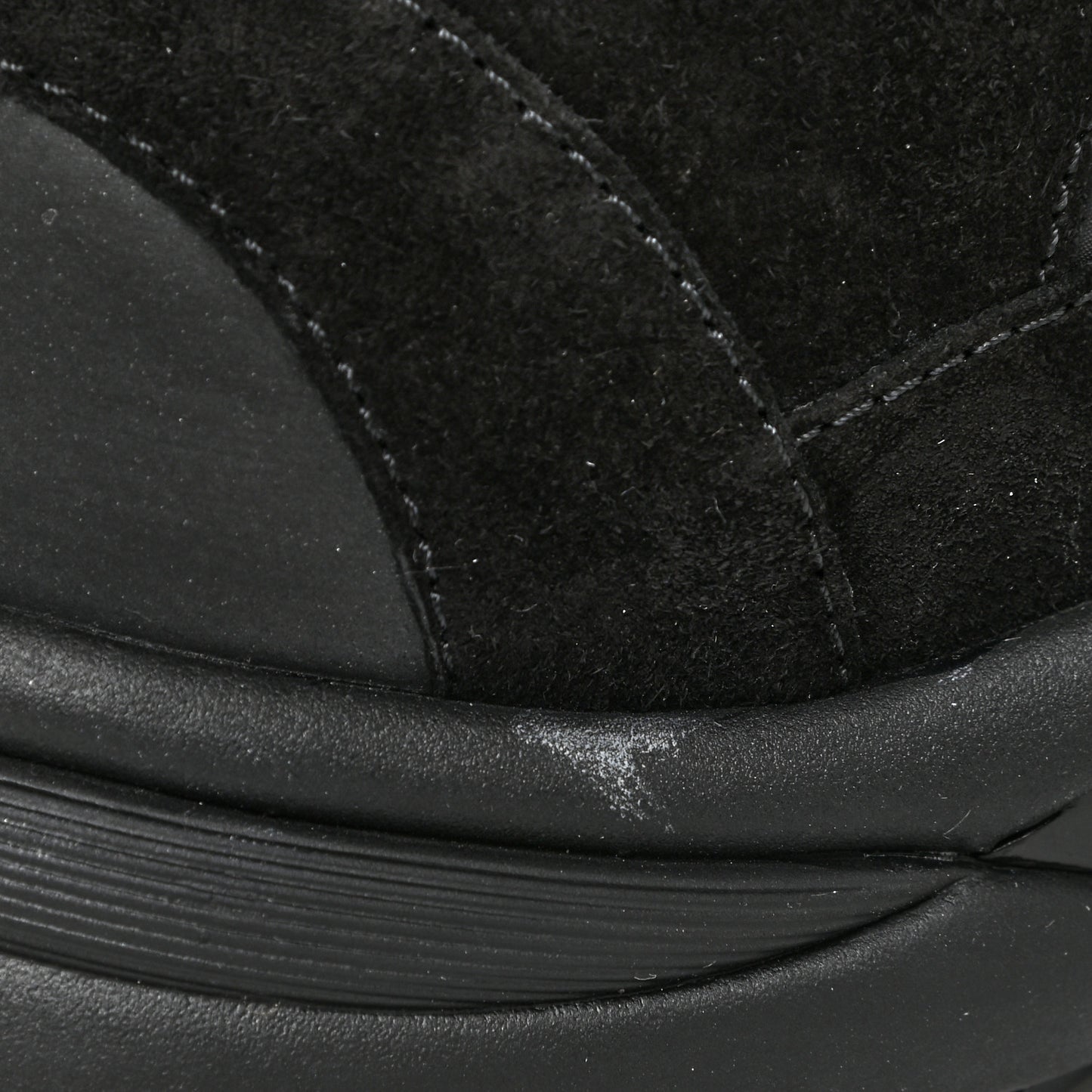 Nylon Calfskin Suede Calfskin CC Sneakers 39.5 Black