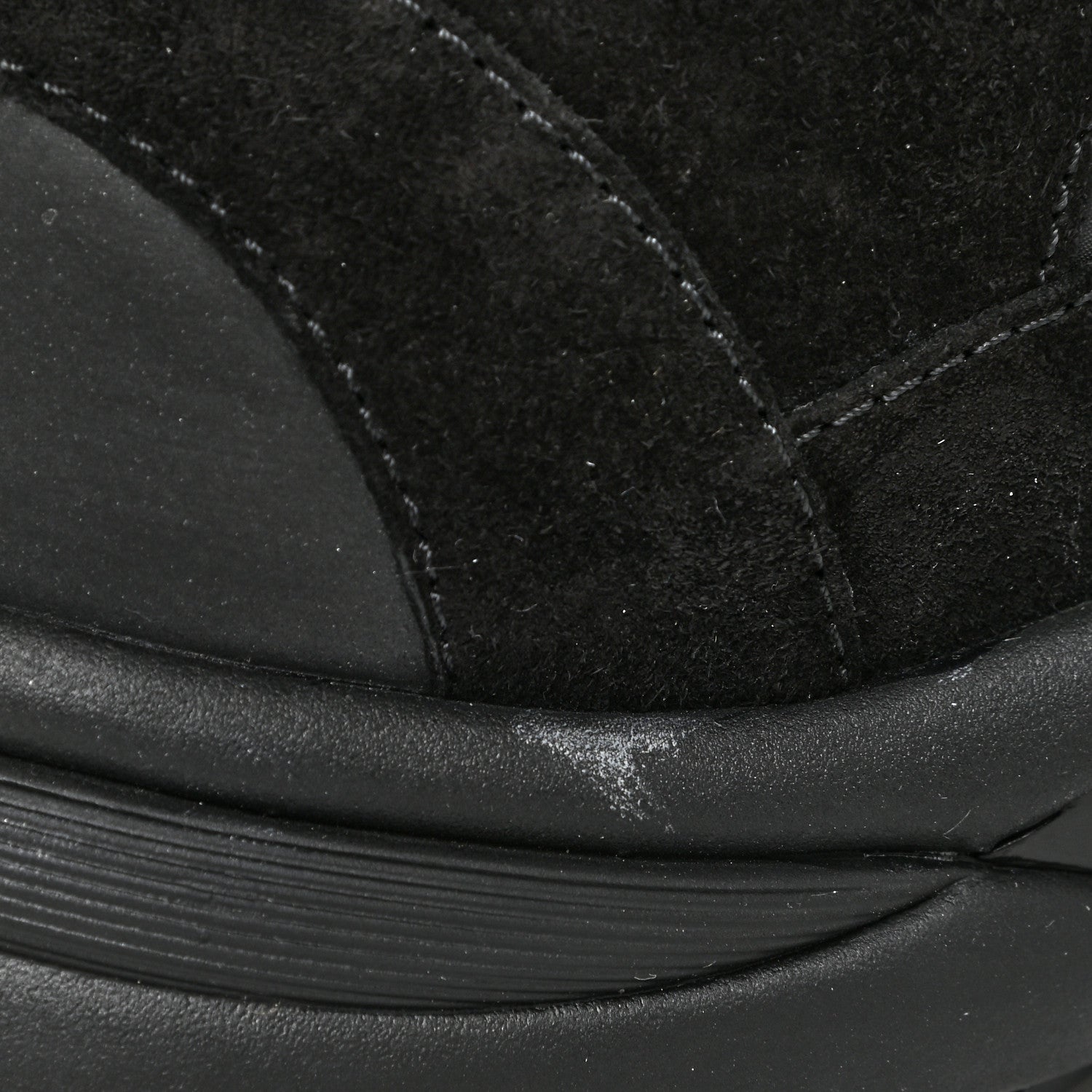 Chanel Nylon Calfskin Suede Calfskin CC Sneakers 39.5 Black 12 of 14