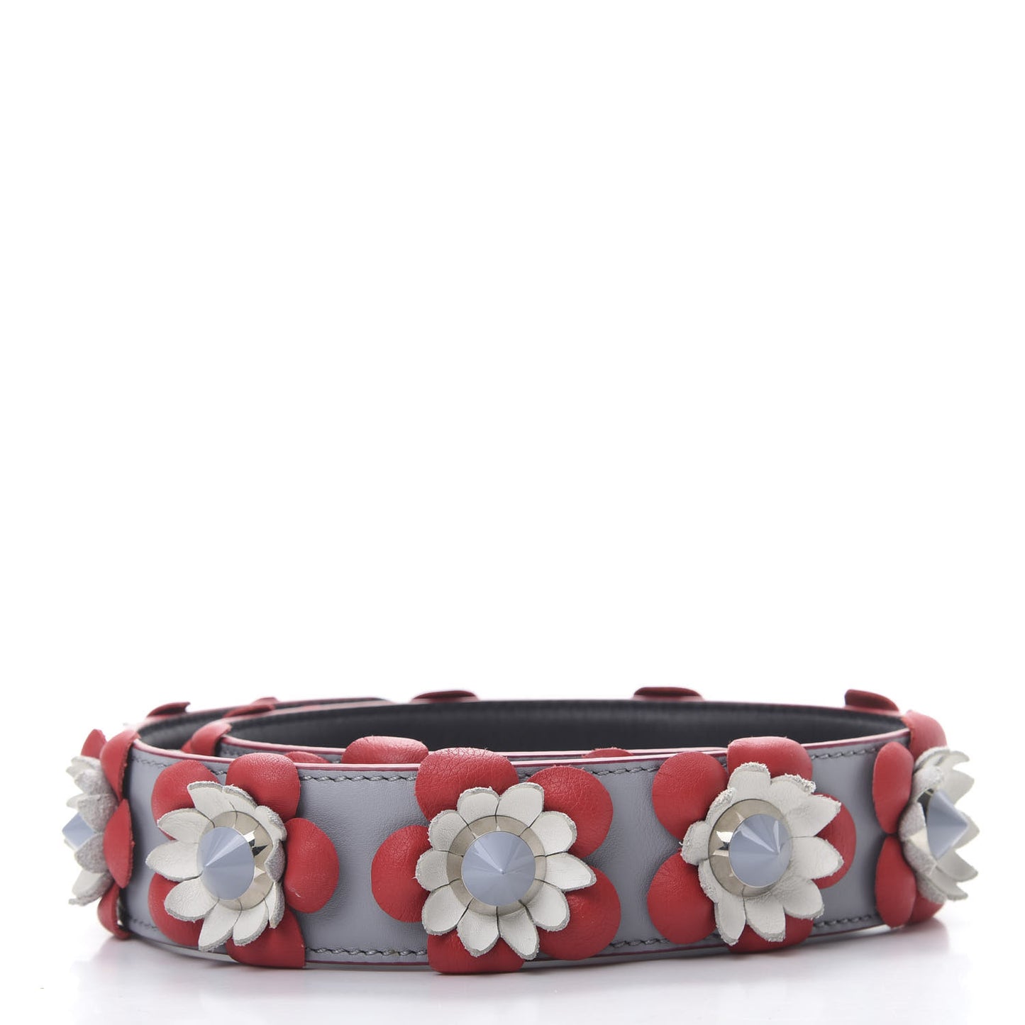 Calfskin Flowerland Studded Strap You Ardesia Blue Notte