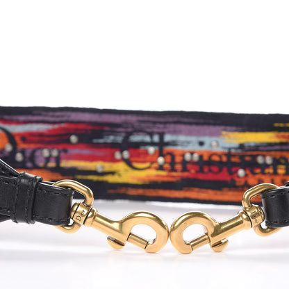Christian Dior Canvas Embroidered Studded Rainbow Shoulder Strap 4 of 5