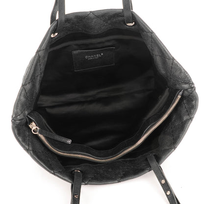 Chanel Glazed Calfskin Large On The Road Tote Black 5 of 11