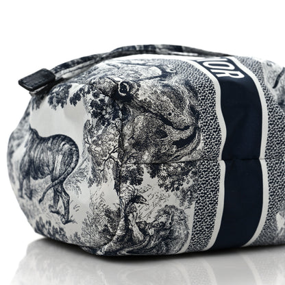 Christian Dior Technical Fabric Embroidered Toile De Jouy Sauvage DiorTravel Pouch Blue 9 of 10