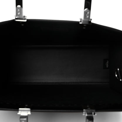 Fendi X VERSACE Calfskin Plexiglass Fendace Medium Fendi Sunshine Shopper Tote Black 5 of 9