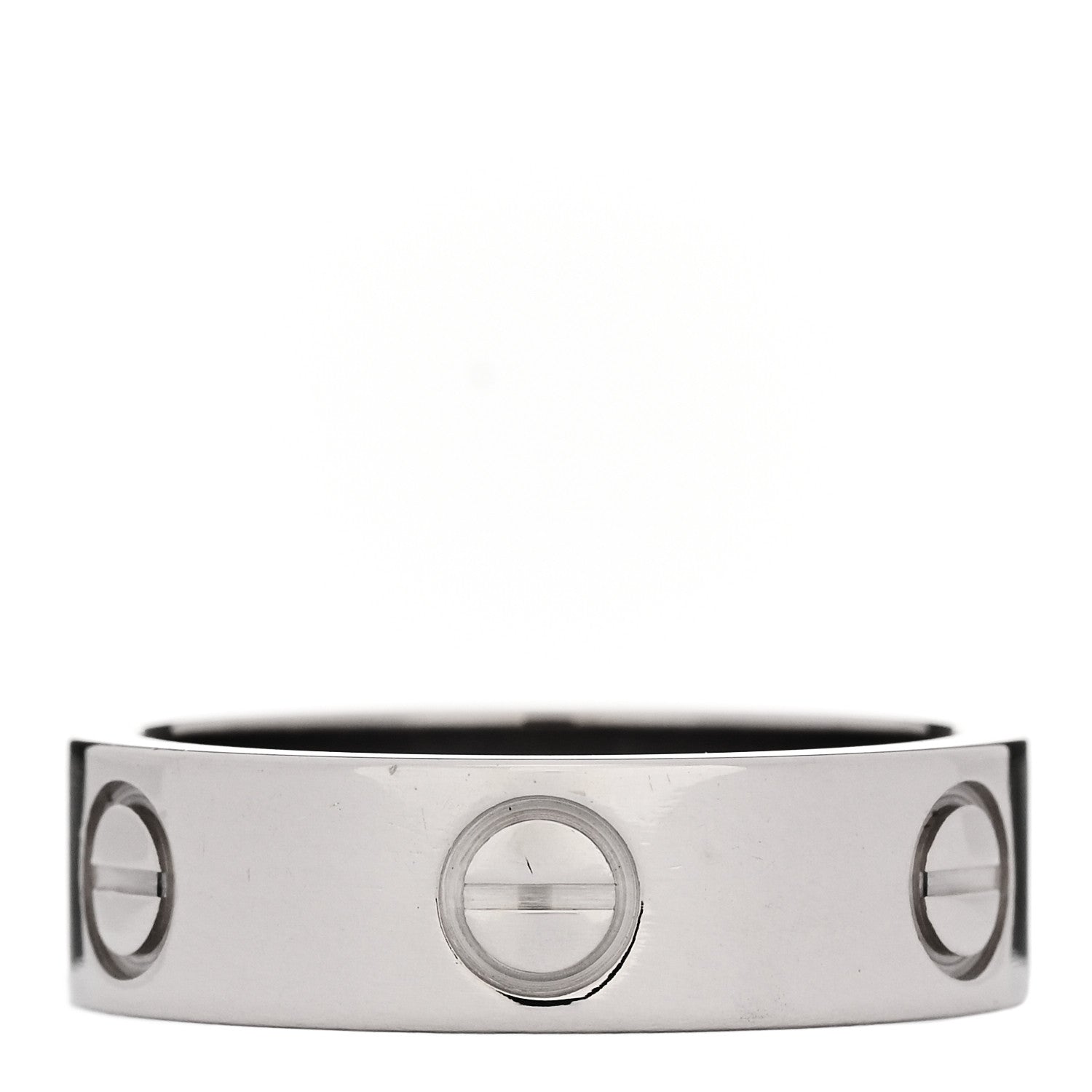 Cartier 18K White Gold 5.5mm LOVE Ring 52 6 1 of 4