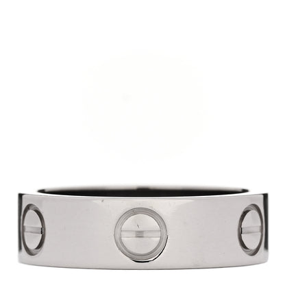 Cartier 18K White Gold 5.5mm LOVE Ring 52 6 1 of 4