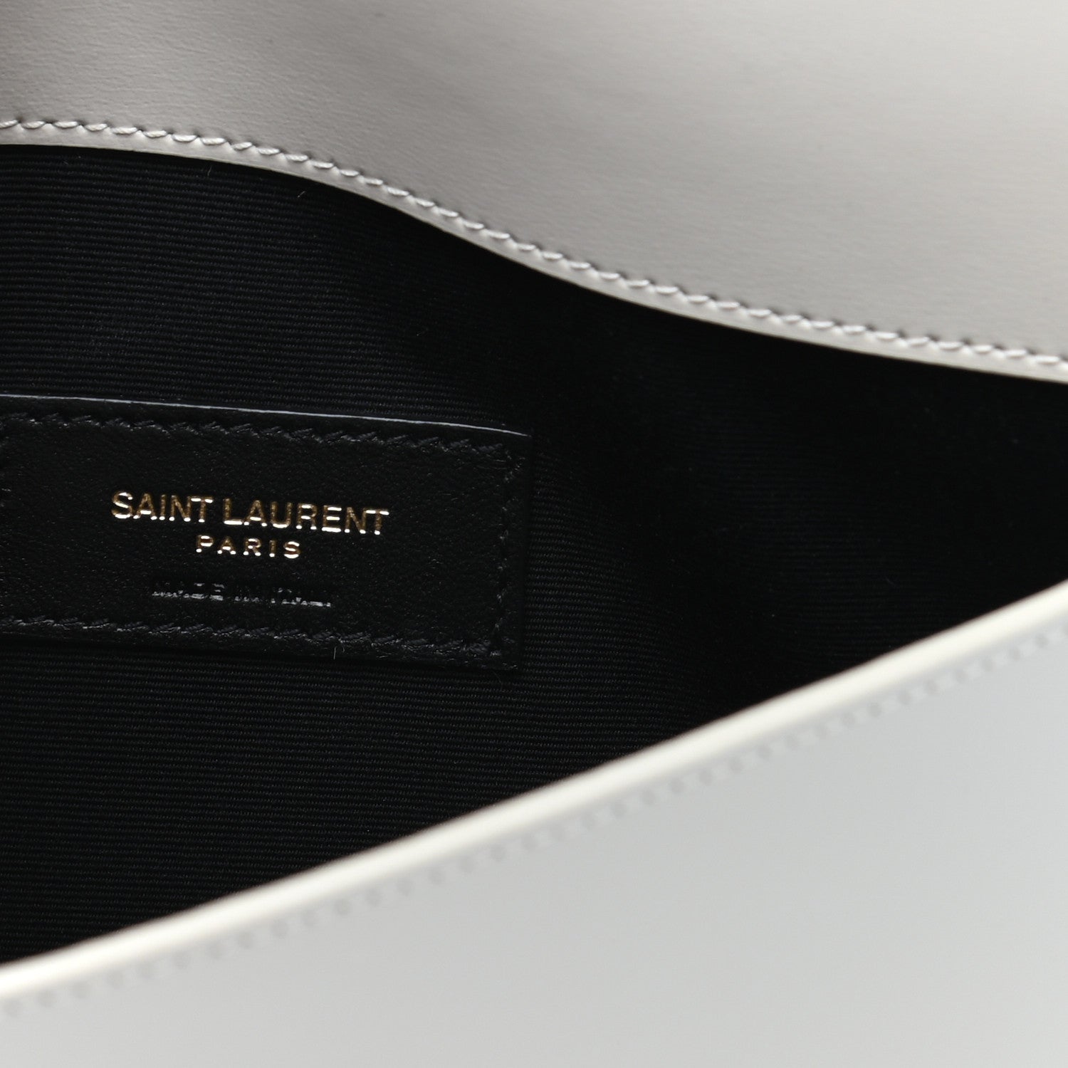 Saint Laurent Smooth Shiny Calfskin Uptown Pouch Crema Soft 6 of 7