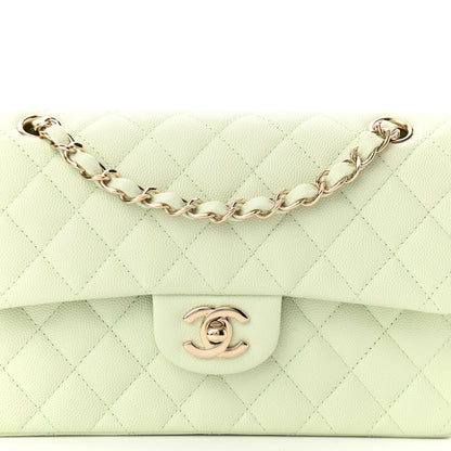 Chanel Caviar Quilted Small Double Flap Light Green 8 of 11