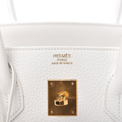 Hermes Taurillon Clemence Birkin 35 White 8 of 11