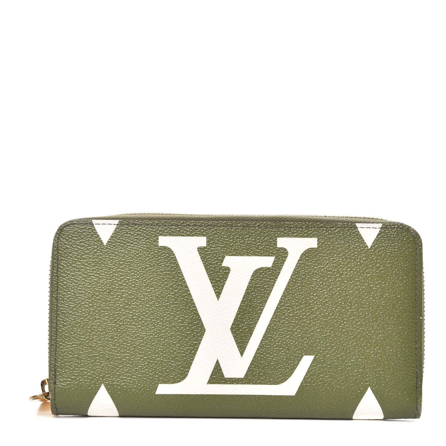 Louis Vuitton Monogram Giant Zippy Wallet Kaki White 1 of 9