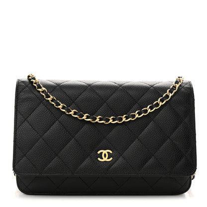 Chanel Caviar Quilted Wallet on Chain WOC Black 1 of 21