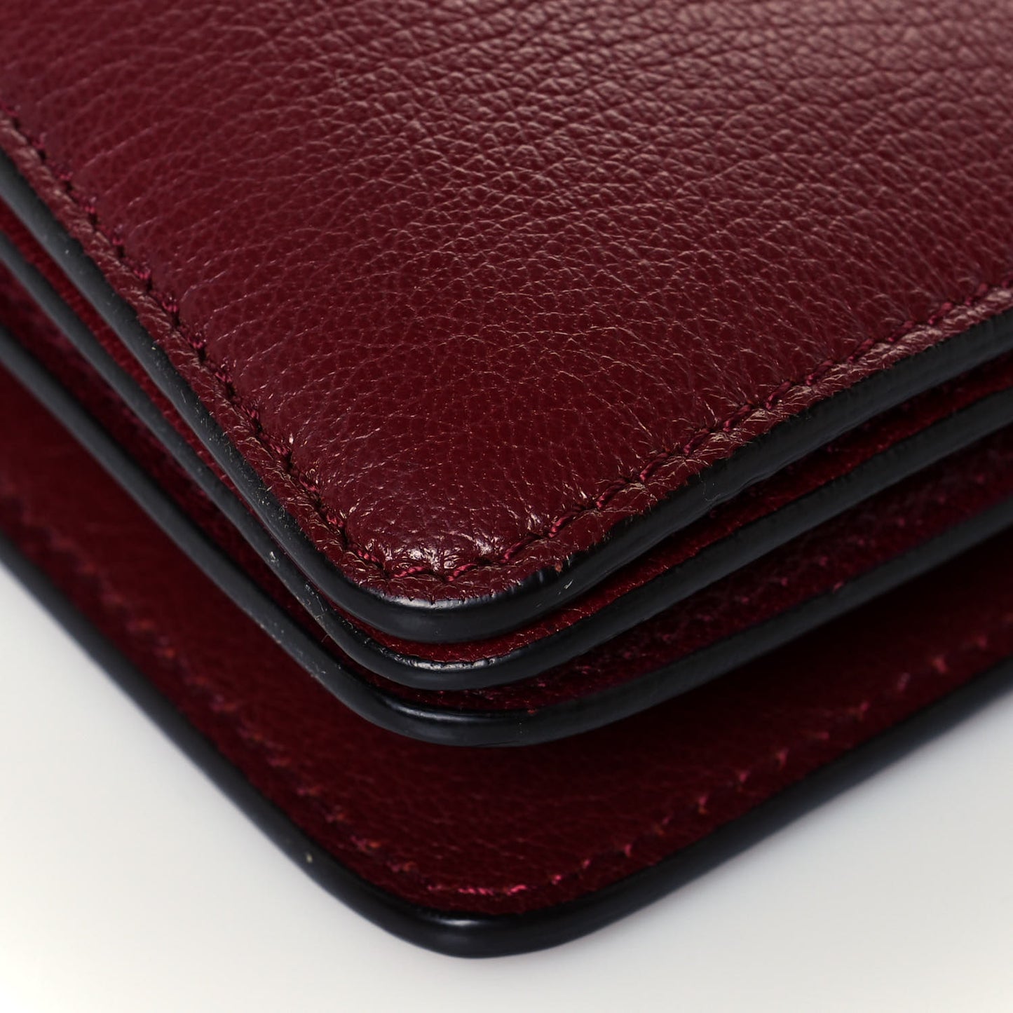 Calfskin Medium Faye Shoulder Bag Sienna Red
