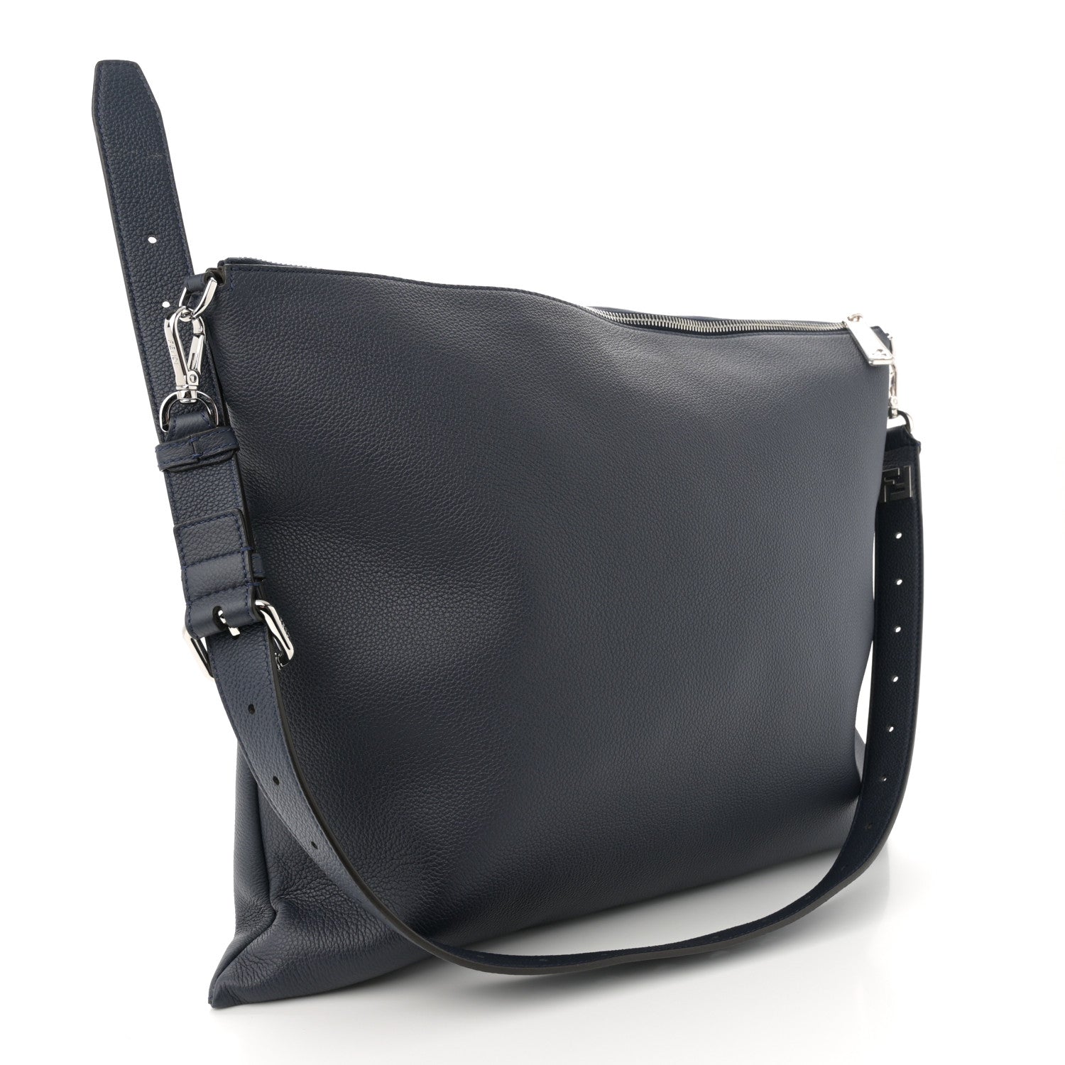 Fendi Vitello Cher Logo Embossed After Messenger Bag Dark Blue 3 of 12