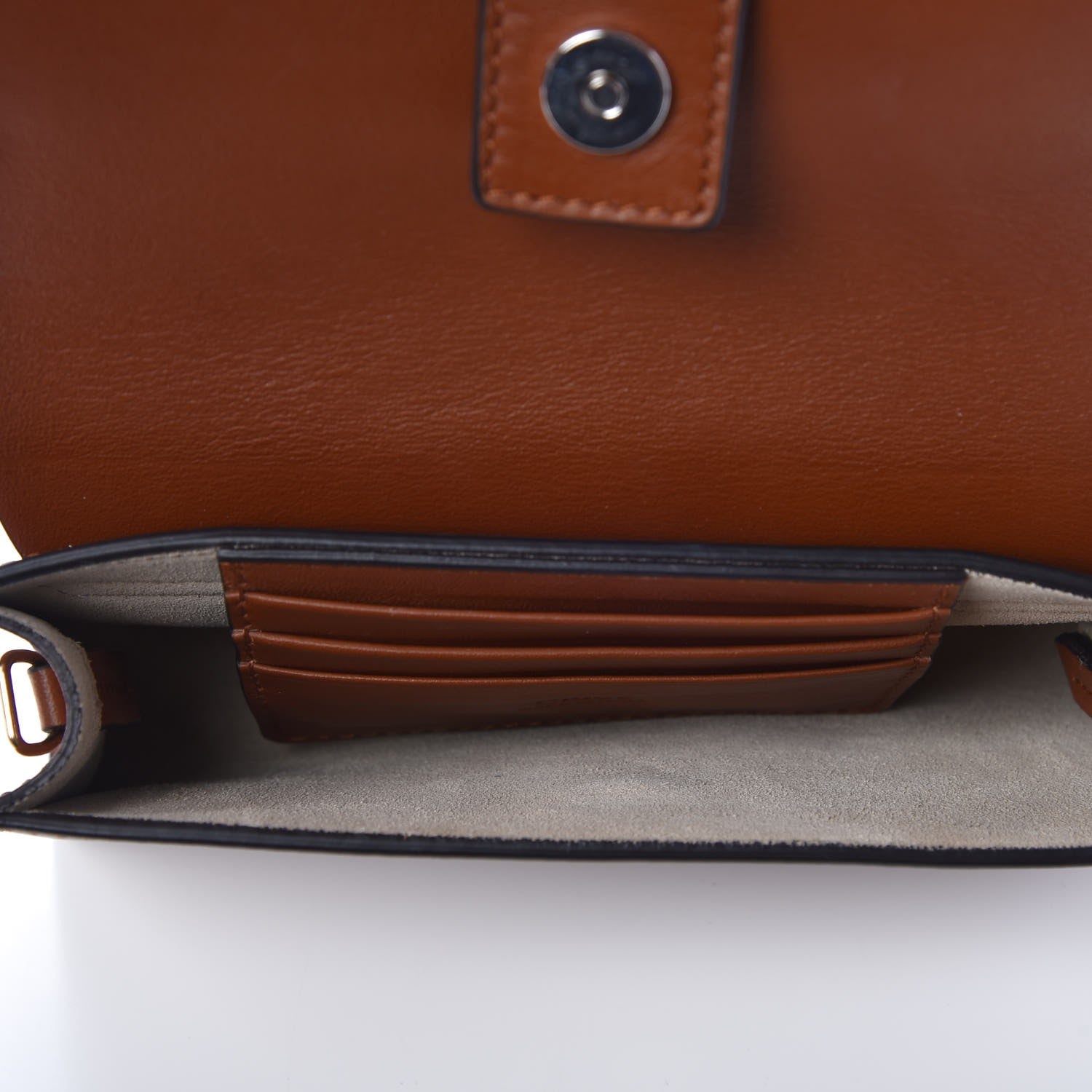 Chloe Suede Calfskin Mini Faye Shoulder Bag Tobacco 5 of 7