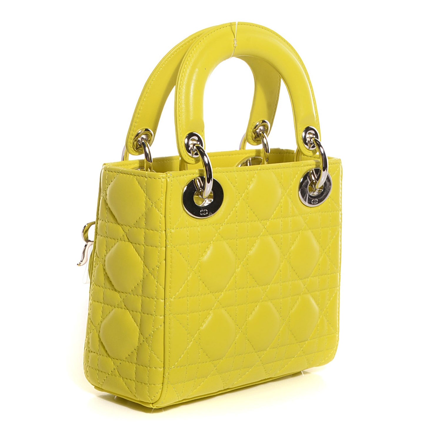 Lambskin Cannage Mini Lady Dior Acid