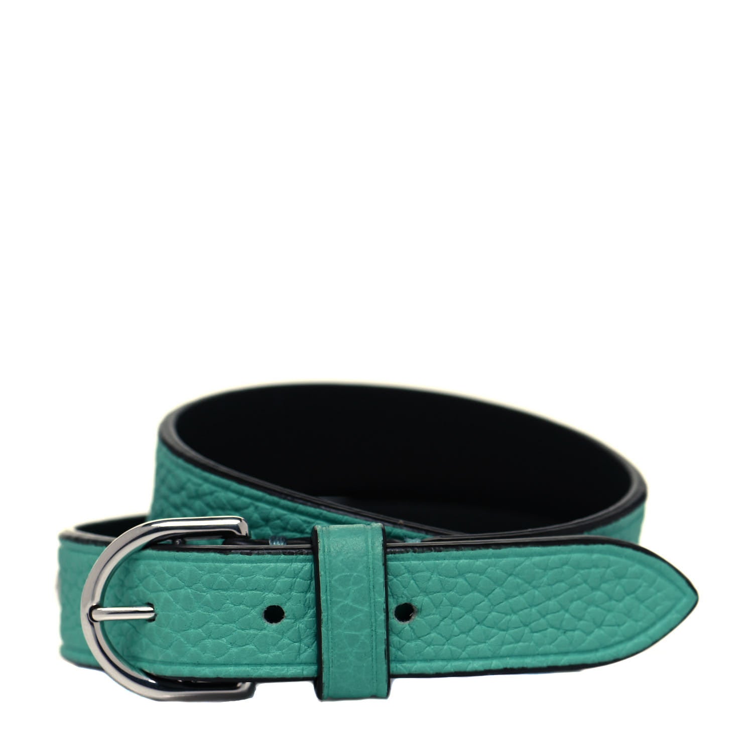 Tiffany Sterling Silver Leather Return to Tiffany Double Wrap Bracelet Blue 3 of 4