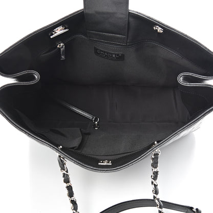 Chanel Calfskin Quilted Large CC Shopping Tote Black 4 of 9