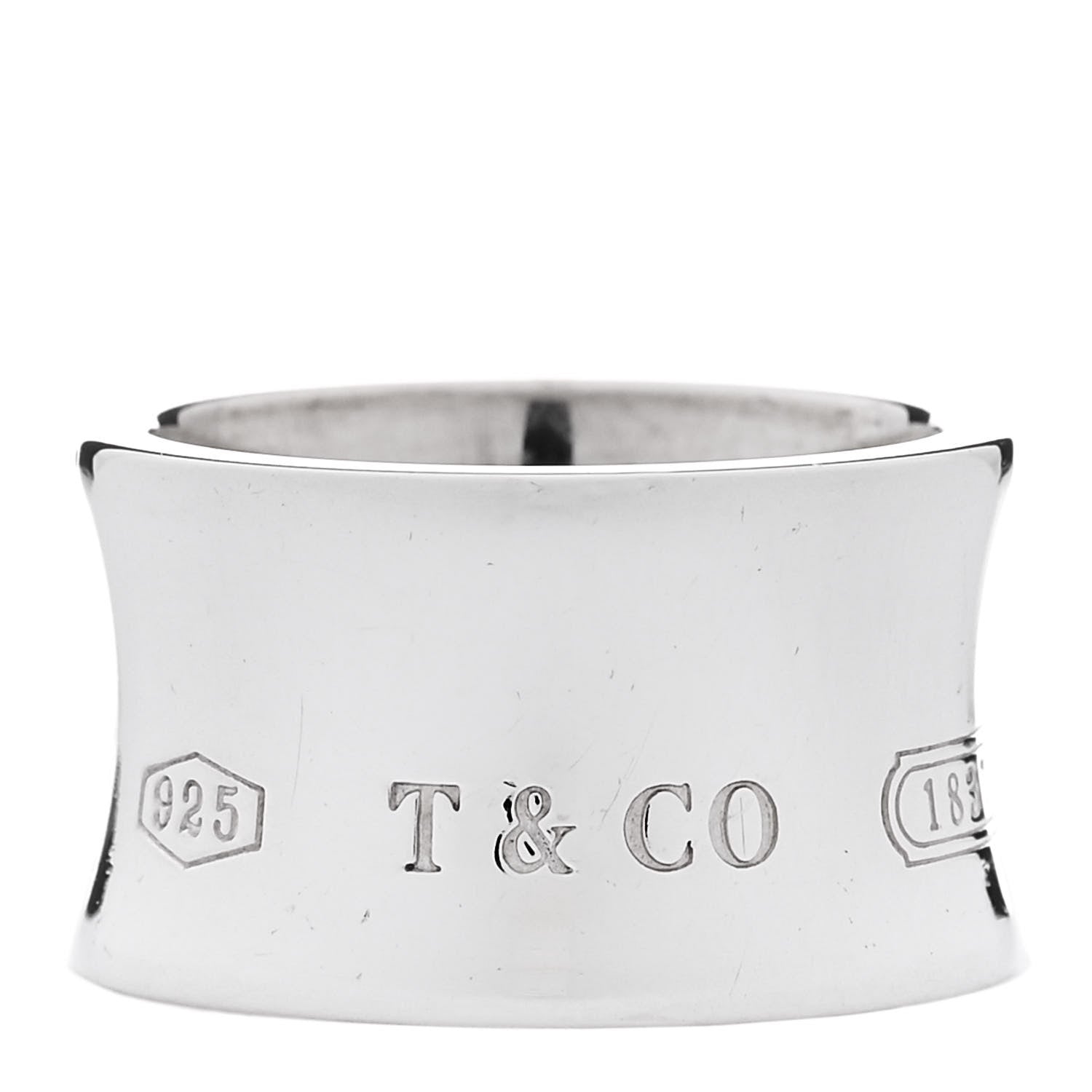 Tiffany Sterling Silver Wide 1837 Ring 50 5.5 1 of 4
