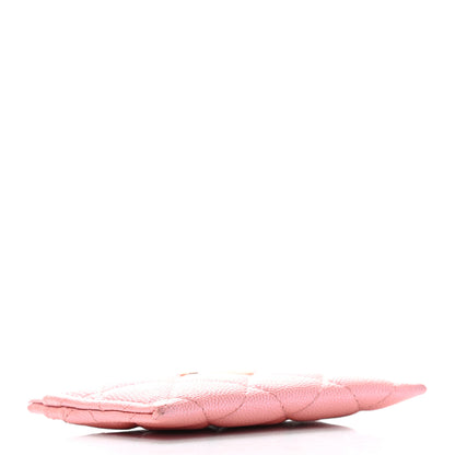 Chanel Iridescent Caviar Quilted Card Holder Rose Pink 4 of 8