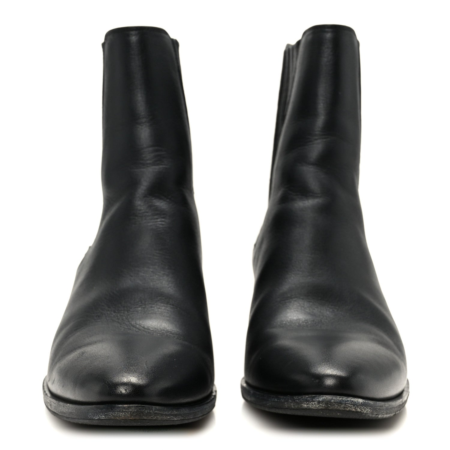 Saint Laurent Calfskin Brit Souple Ankle Boots 38 Black 1829932