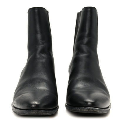 Saint Laurent Calfskin Brit Souple Ankle Boots 38 Black 3 of 9