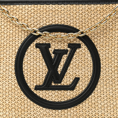 Louis Vuitton Raffia Calfskin Monogram Giant Pouch 5 of 8