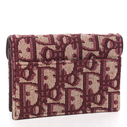 Christian Dior Oblique Saddle Card Holder Bordeaux 3 of 8