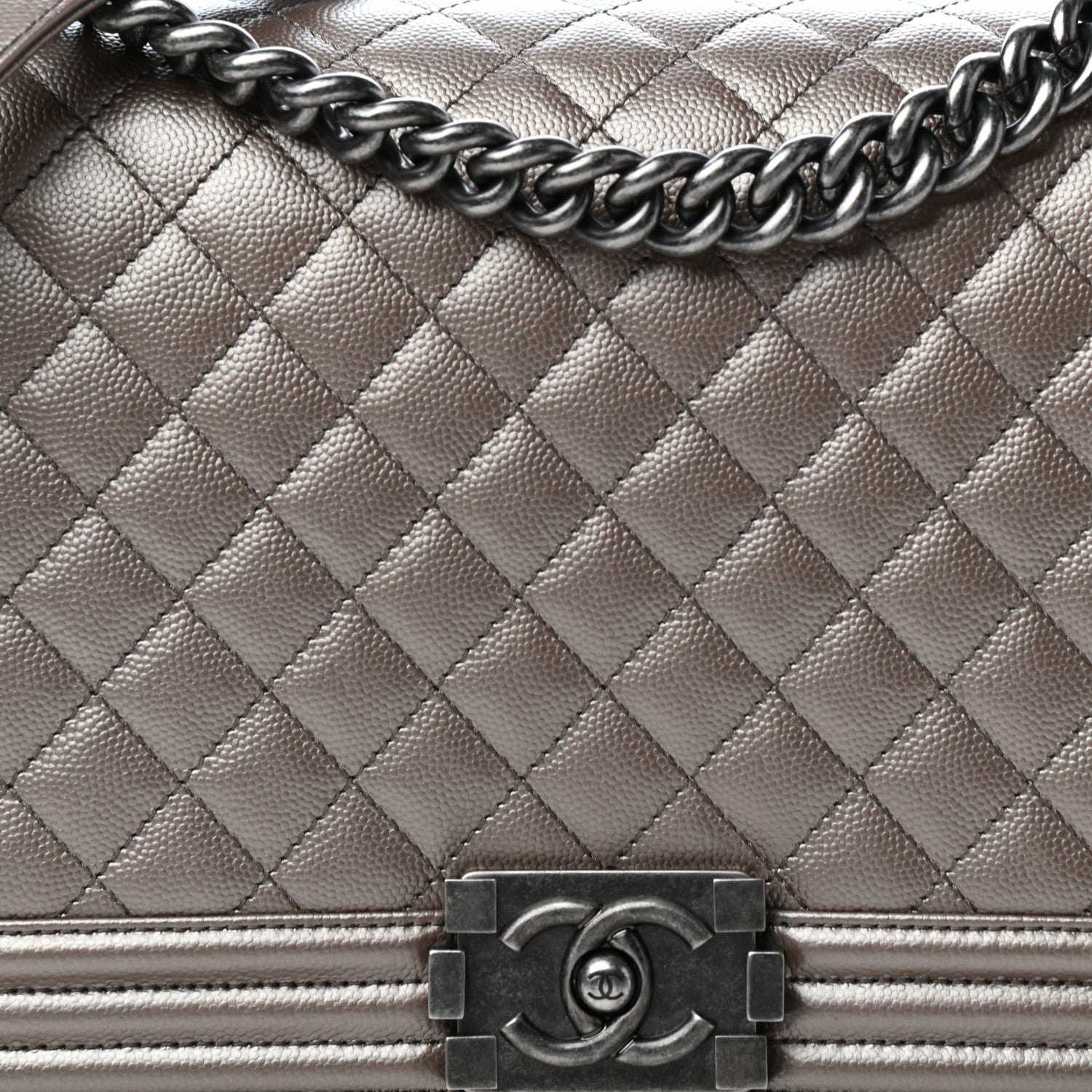 Chanel Metallic Caviar Quilted New Medium Boy Flap Copper 10 of 11