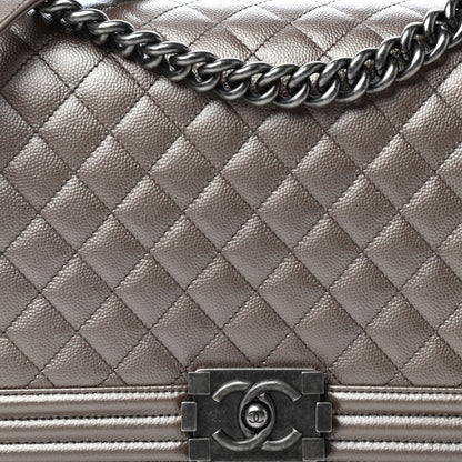 Chanel Metallic Caviar Quilted New Medium Boy Flap Copper 10 of 11