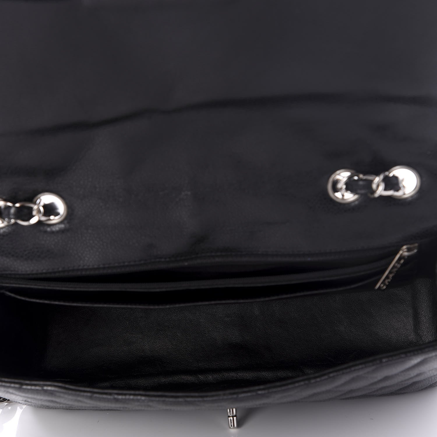 Chanel Caviar Quilted Jumbo Single Flap Black 4 of 9