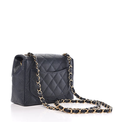 Chanel Caviar Quilted Mini Square Flap Navy 2 of 11