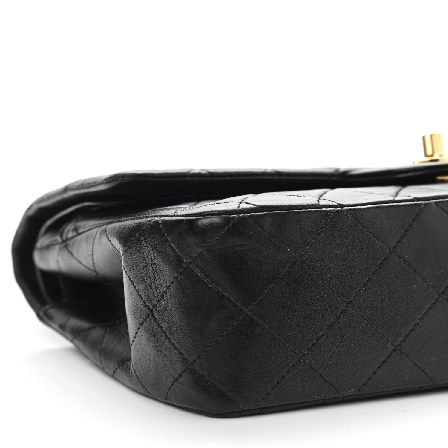 Chanel Lambskin Quilted Medium Double Flap Black 11 of 14