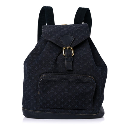 Louis Vuitton Mini Monogram Montsouris GM Backpack Blue 1 of 24