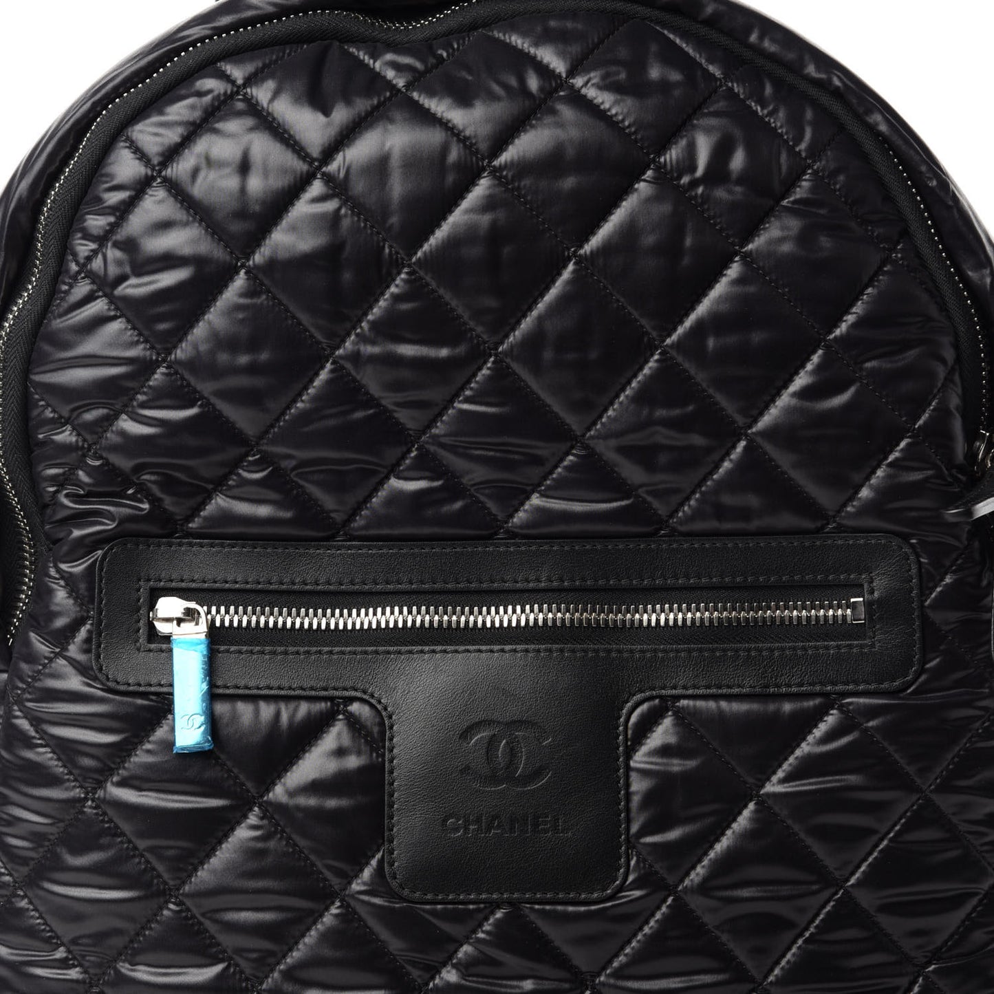 Nylon Quilted Coco Cocoon Backpack Black