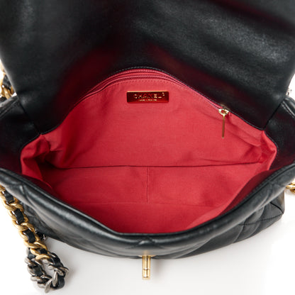 Chanel Goatskin Quilted Large Chanel 19 Flap Black 5 of 10