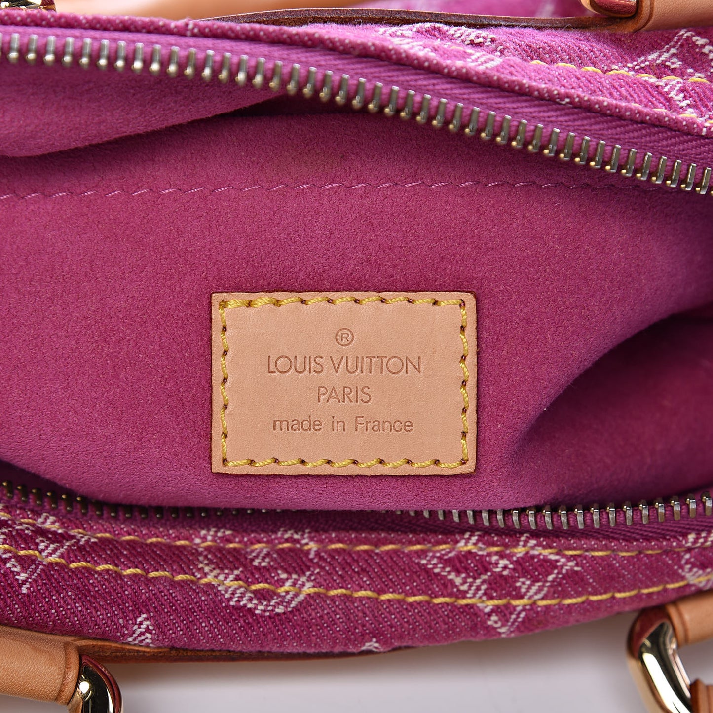 Monogram Denim Neo Speedy Fuchsia