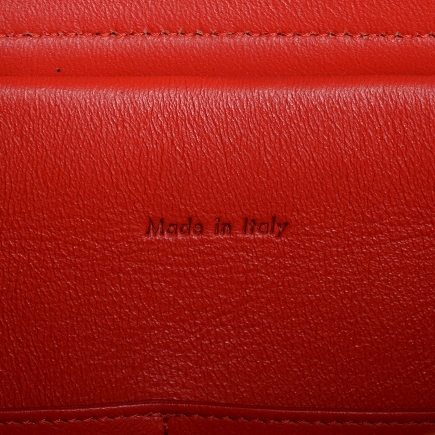 Grained Calfskin Small Belt Bag Vermillion