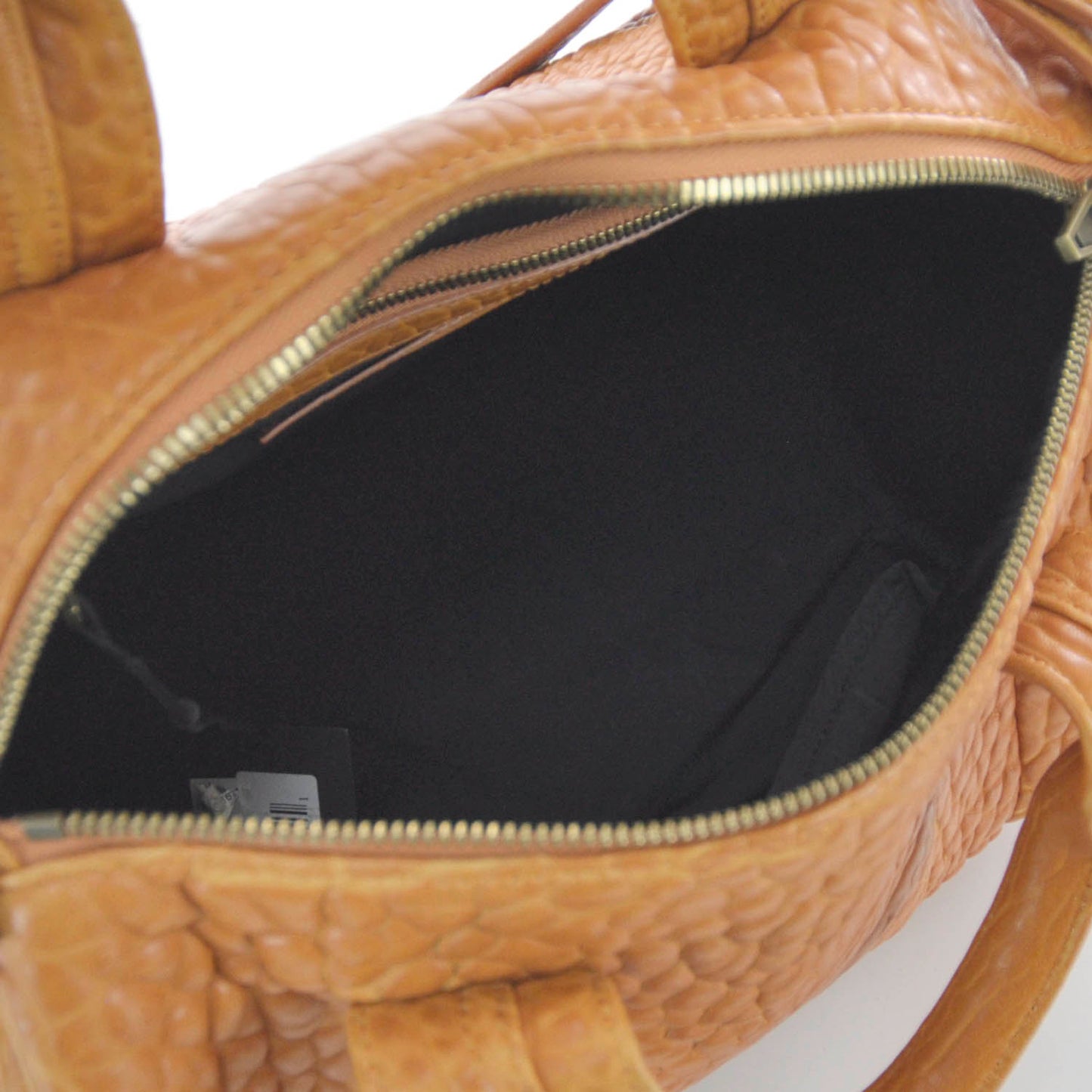 Leather Rocco Duffel Orange