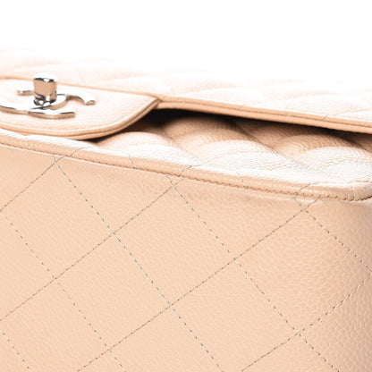 Chanel Caviar Quilted Jumbo Double Flap Beige Clair 11 of 18