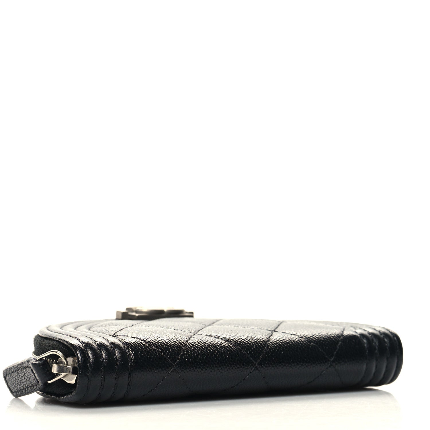 Chanel Caviar Quilted Boy Zipped Coin Purse Black 4 of 9
