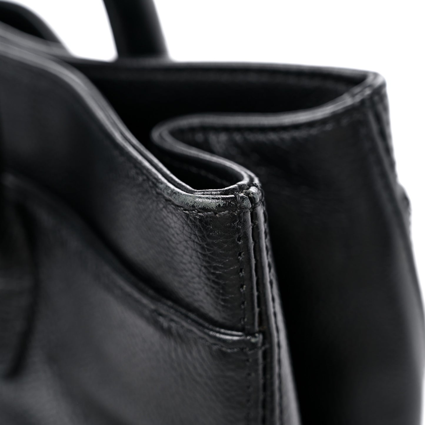 Calfskin Mademoiselle Lock Cerf Shopper Tote Black