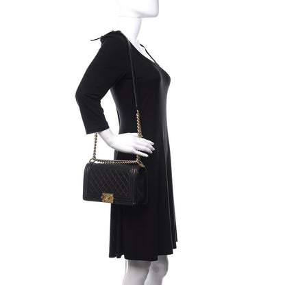 Chanel Lambskin Quilted Medium Boy Flap Black 2 of 12