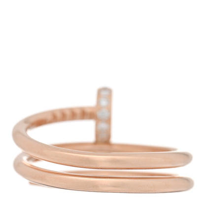 Cartier 18K Pink Gold Diamond Double Juste Un Clou Ring 48 4.5 3 of 4