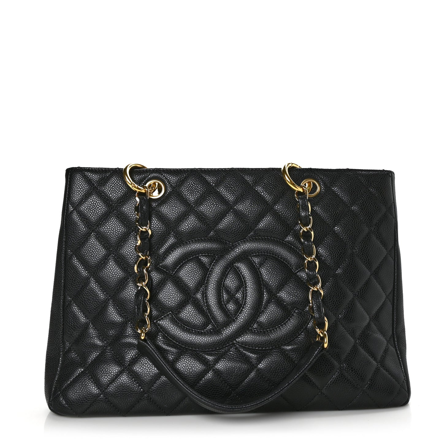 Caviar Quilted Grand Shopping Tote GST Black