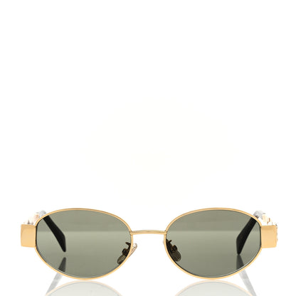 Celine Metal Triomphe 01 Sunglasses CL40235U Gold Green 2 of 7