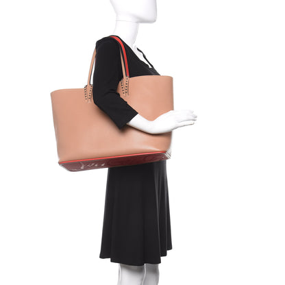 Christian Louboutin Calfskin Spikes East West Cabata Tote Nude 2 of 12