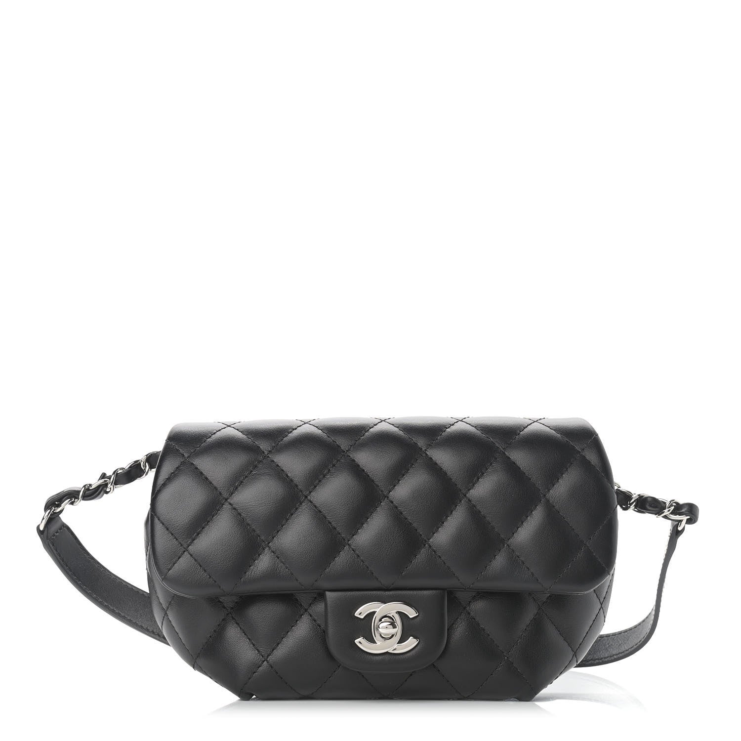 Chanel Calfskin Quilted CC Uniform Flap Belt Bag Black 1 of 11