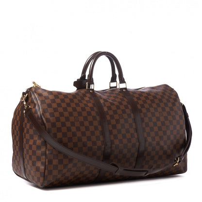 Louis Vuitton Damier Ebene Keepall Bandouliere 55 2 of 9