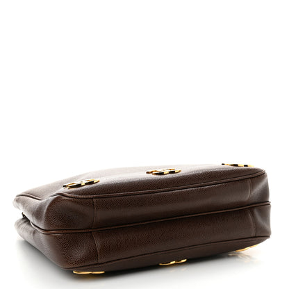 Chanel Caviar CC Shoulder Bag Dark Brown 4 of 14